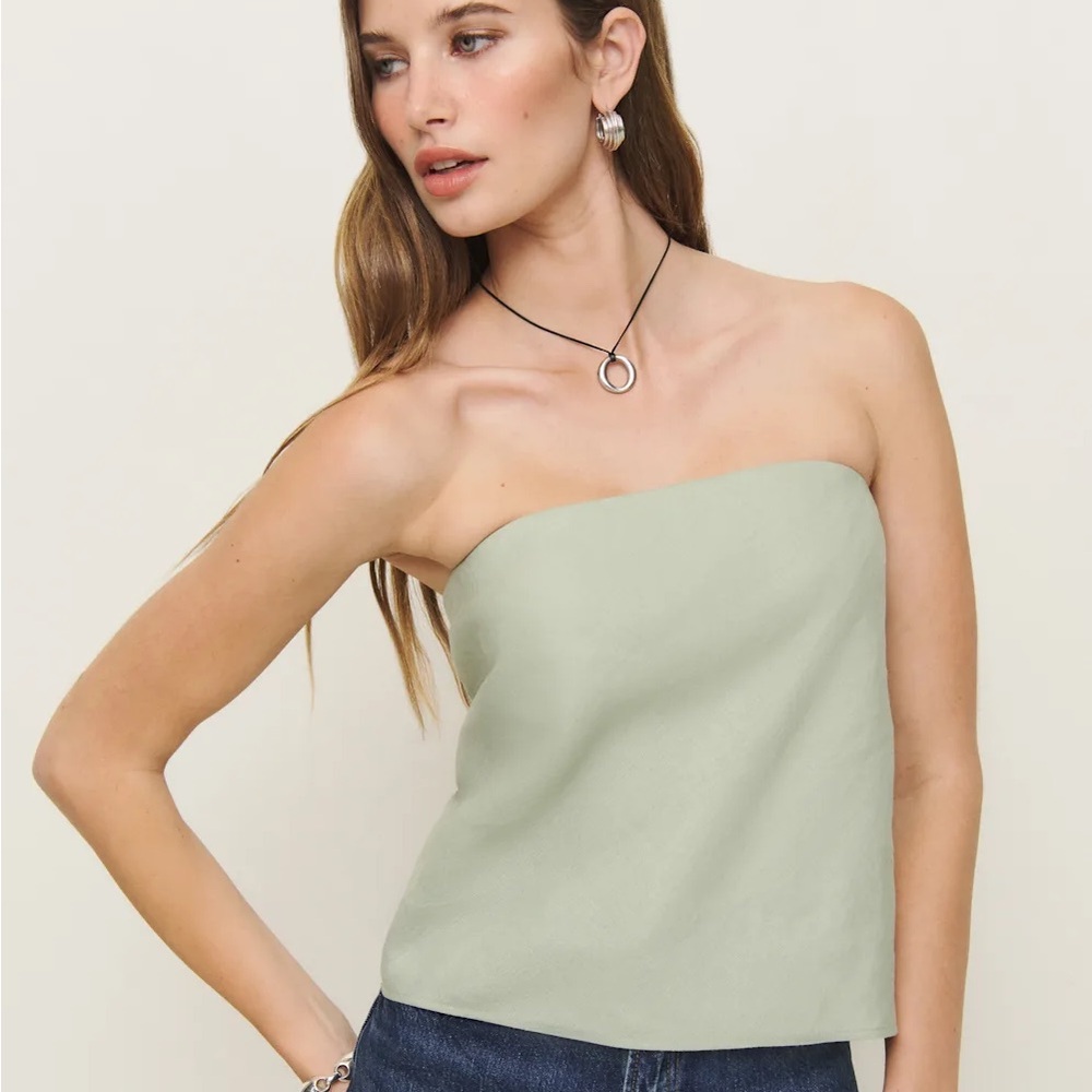 Reformation Spritz Linen Top